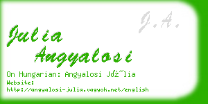 julia angyalosi business card